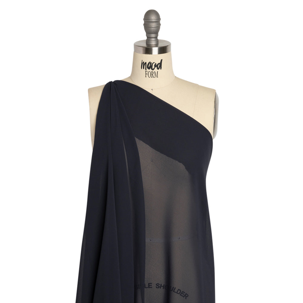 Polyester High-Multi Chiffon - Navy - Netta Collection by Mood - Drape