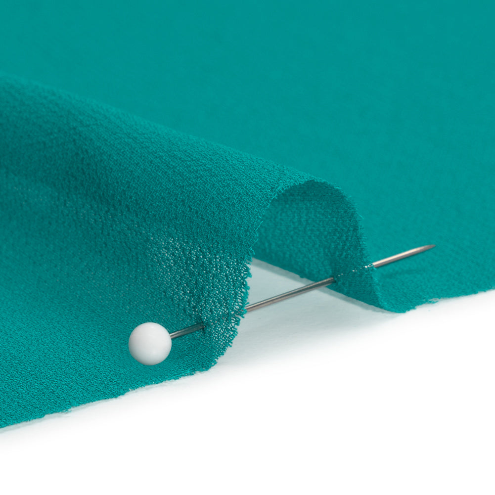 Polyester High-Multi Chiffon - Deep Teal - Netta Collection by Mood - Detail