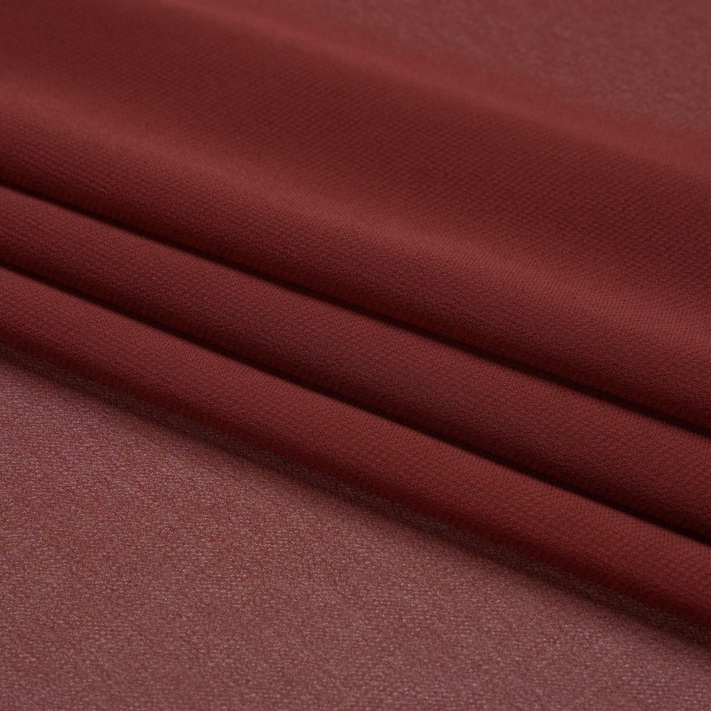 Polyester High-Multi Chiffon - Burgundy - Netta Collection by Mood - Folded