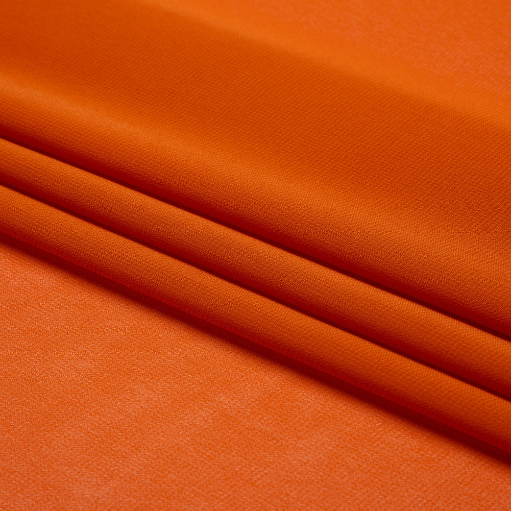 Polyester High-Multi Chiffon - Burnt Orange - Netta Collection by Mood - Folded