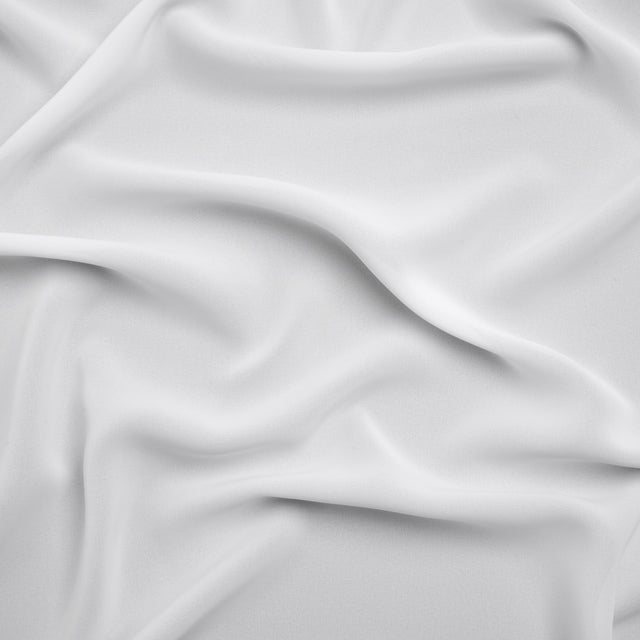 Polyester Double Georgette - Bright White - Mimosa Collection by Mood
