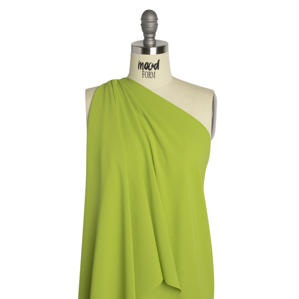Polyester Double Georgette - Peridot Green - Mimosa Collection by Mood - Drape
