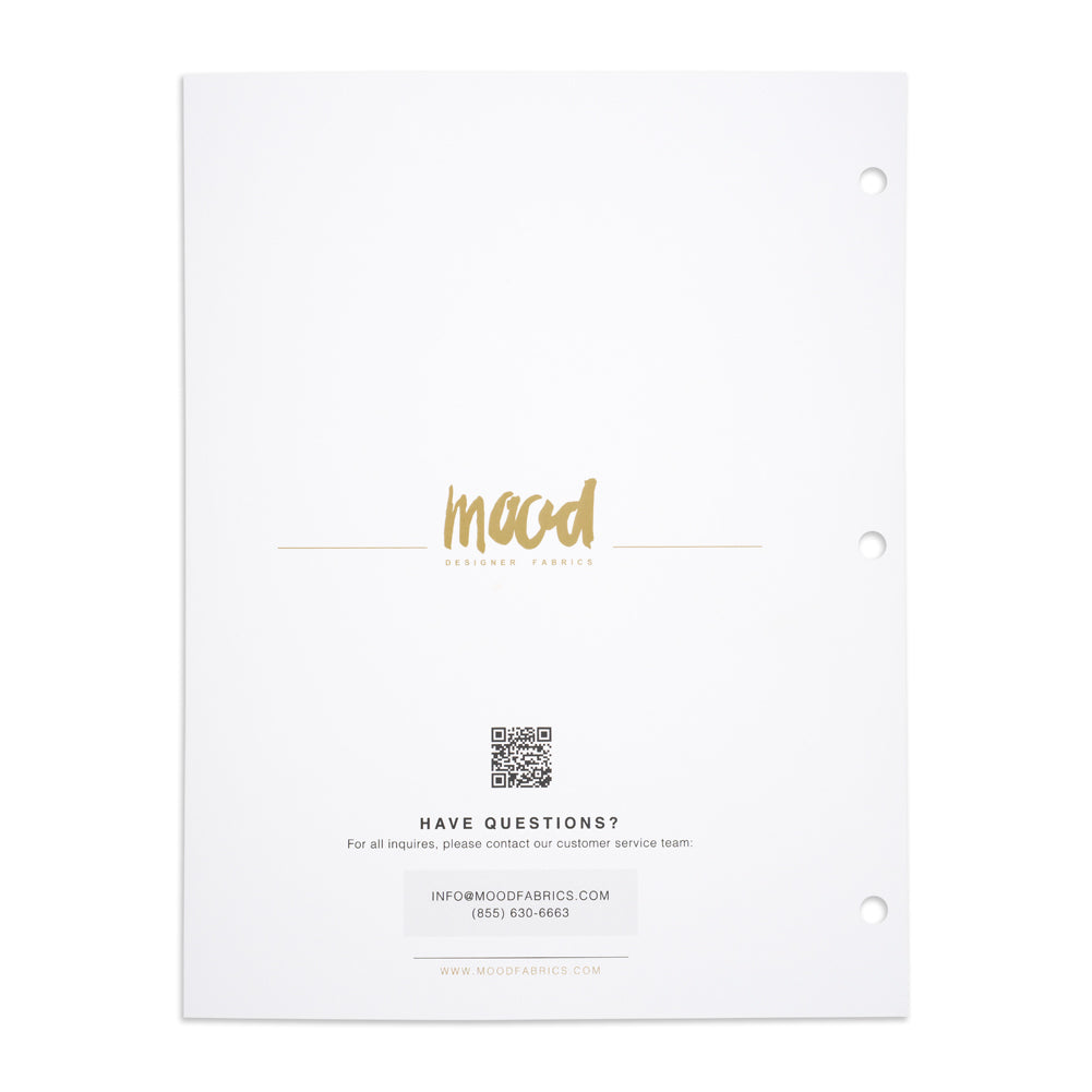 Color Card - Mimosa Double Georgette Collection - 8.5" x 11", 3-Hole - Drape