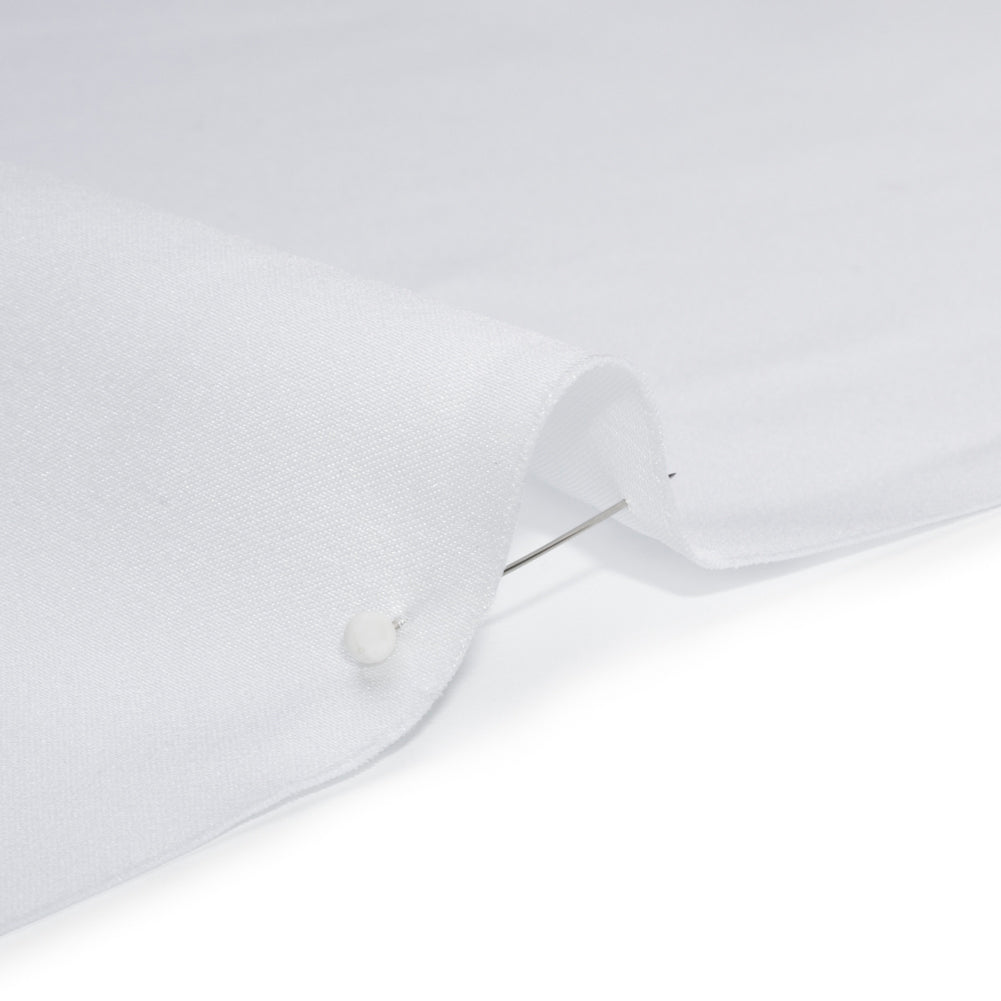 Premium Polyester Satin - Bright White - Gavia Collection by Mood - Detail