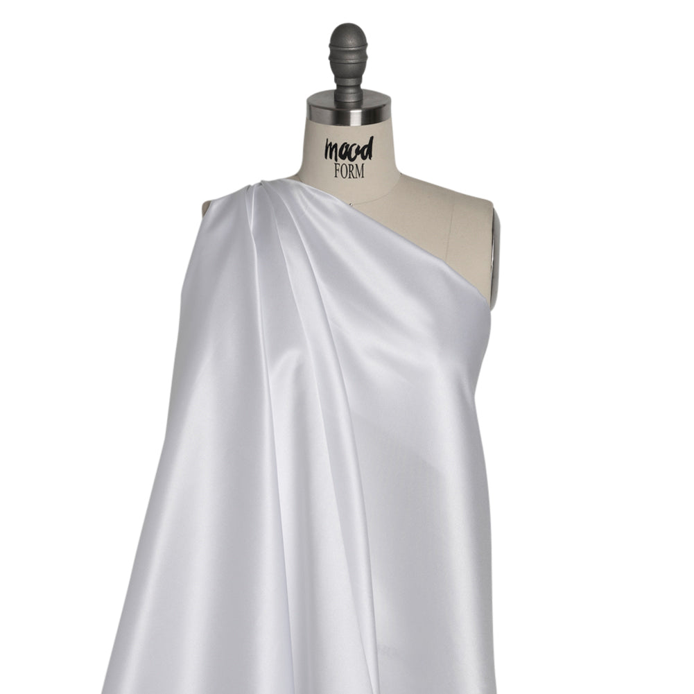 Premium Polyester Satin - Bright White - Gavia Collection by Mood - Drape