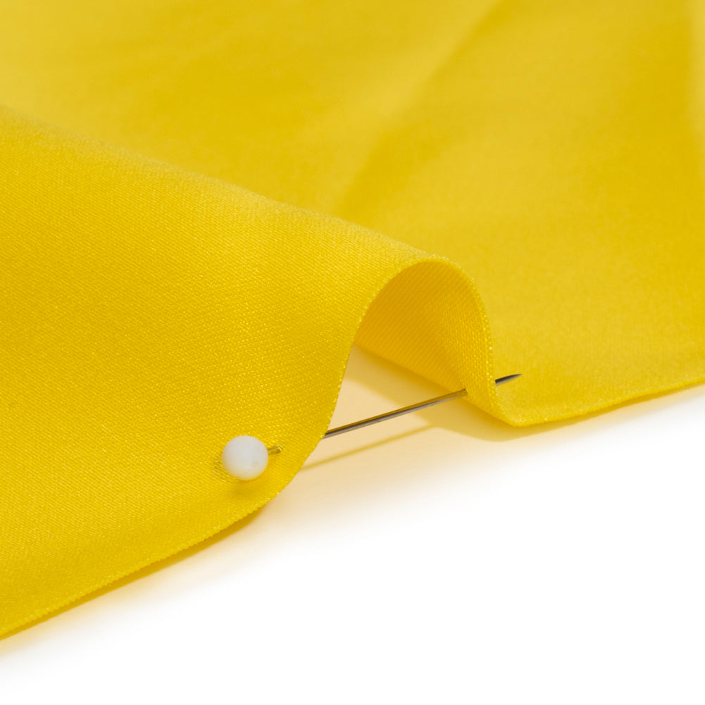 Premium Polyester Satin - Buttercup Yellow - Gavia Collection by Mood - Detail