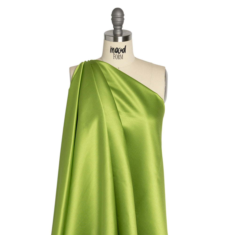 Premium Polyester Satin - Peridot Green - Gavia Collection by Mood - Drape