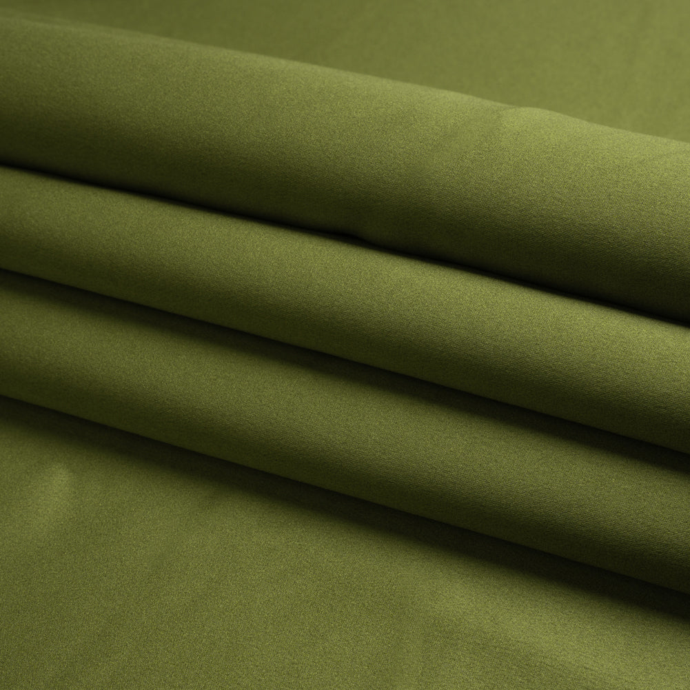 Premium Polyester Satin - Pesto Green - Gavia Collection by Mood - Folded
