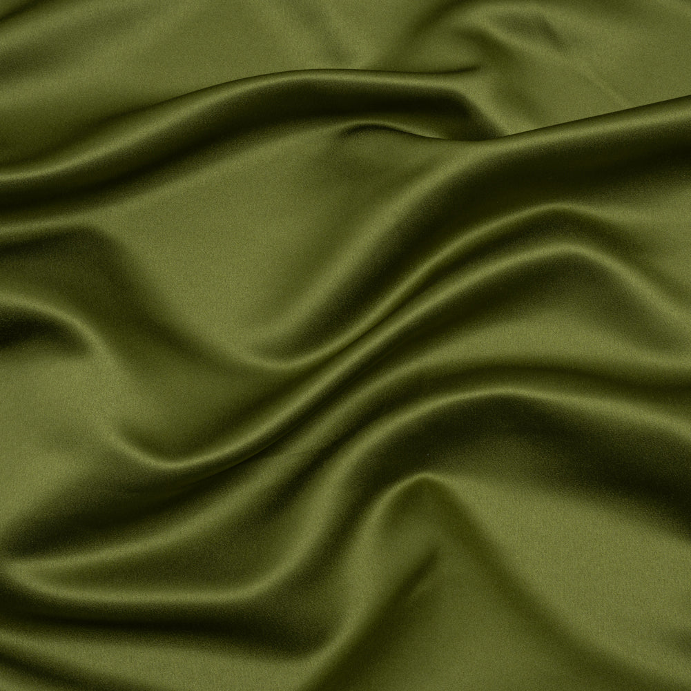 Premium Polyester Satin - Pesto Green - Gavia Collection by Mood - Image 2 of 8