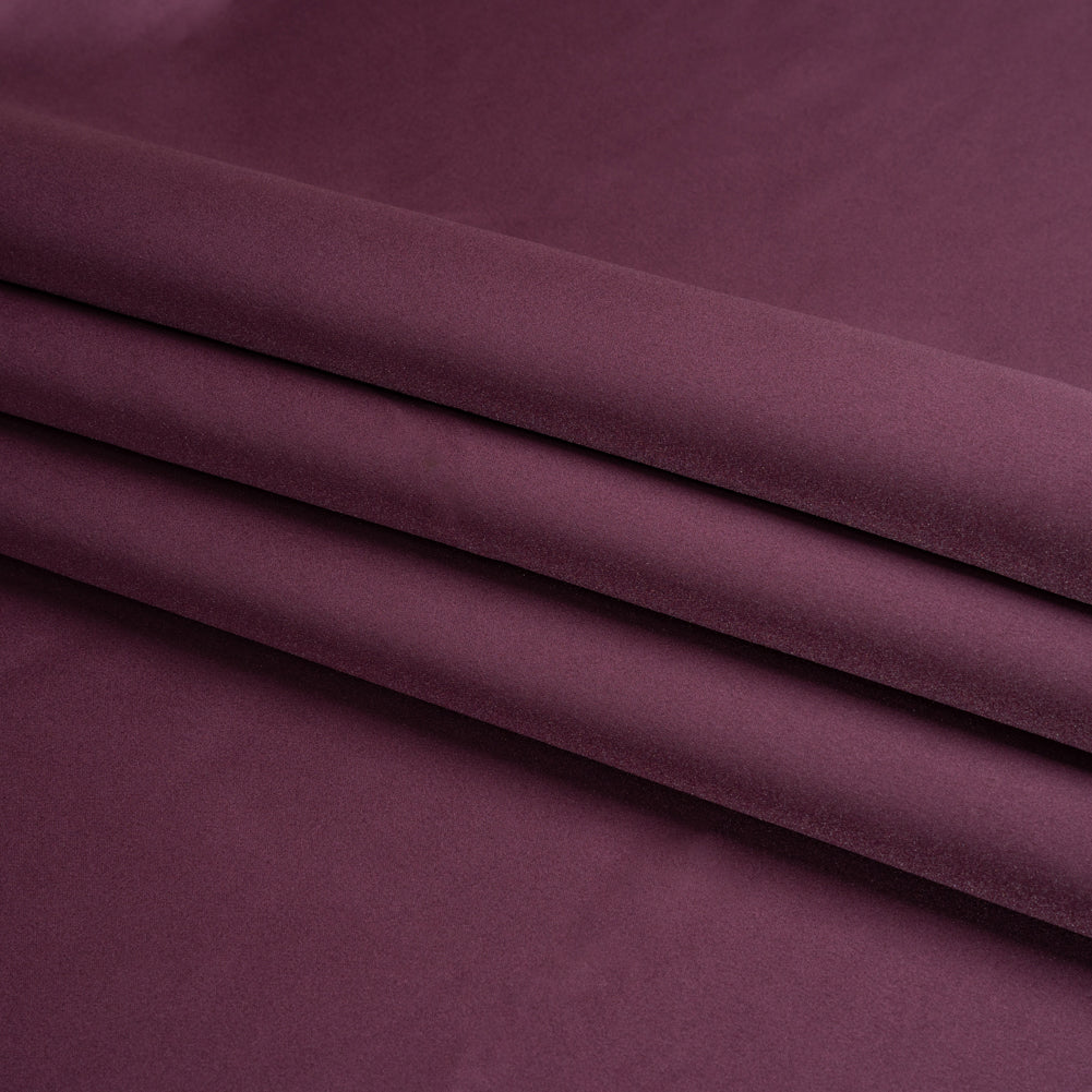 Premium Polyester Satin - Eggplant - Gavia Collection by Mood - Folded
