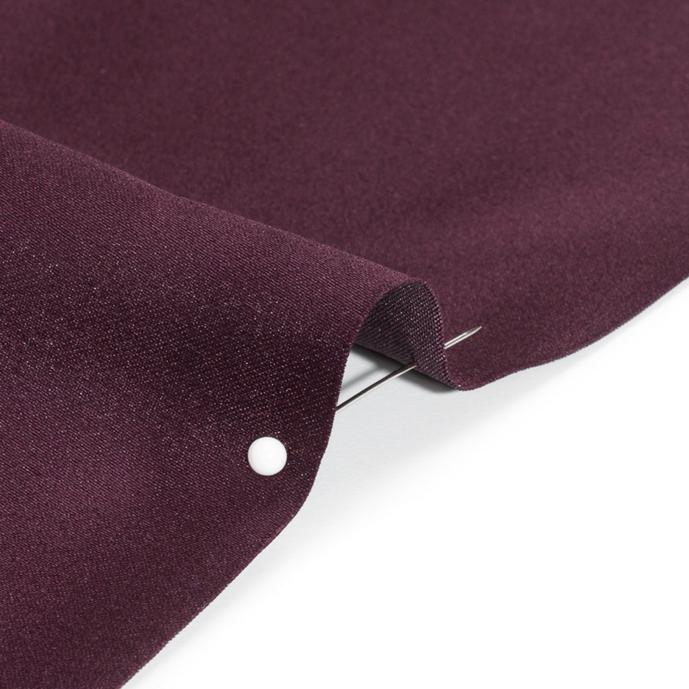 Premium Polyester Satin - Eggplant - Gavia Collection by Mood - Detail