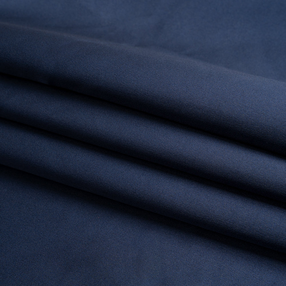 Premium Polyester Satin - Navy - Gavia Collection by Mood - Folded