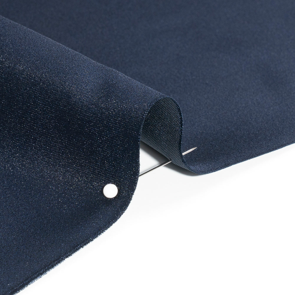 Premium Polyester Satin - Navy - Gavia Collection by Mood - Detail