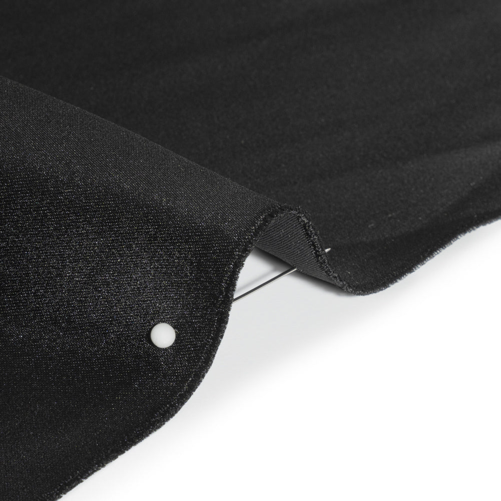 Premium Polyester Satin - Black - Gavia Collection by Mood - Detail