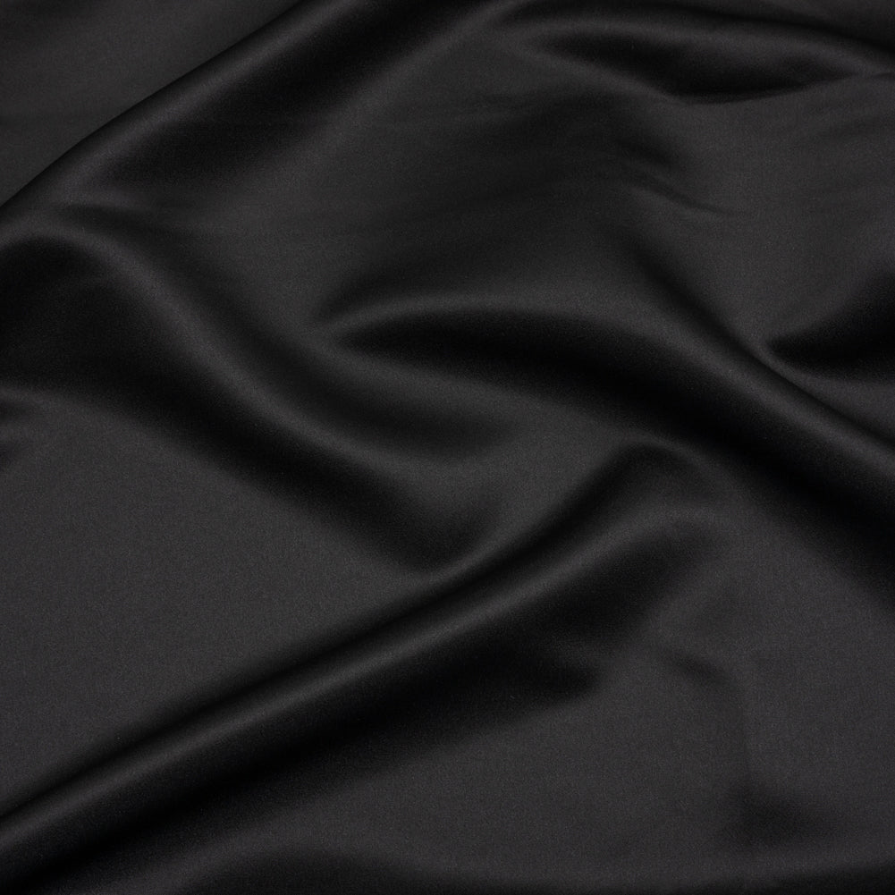 Premium Polyester Satin - Black - Gavia Collection by Mood - Image 2 of 8