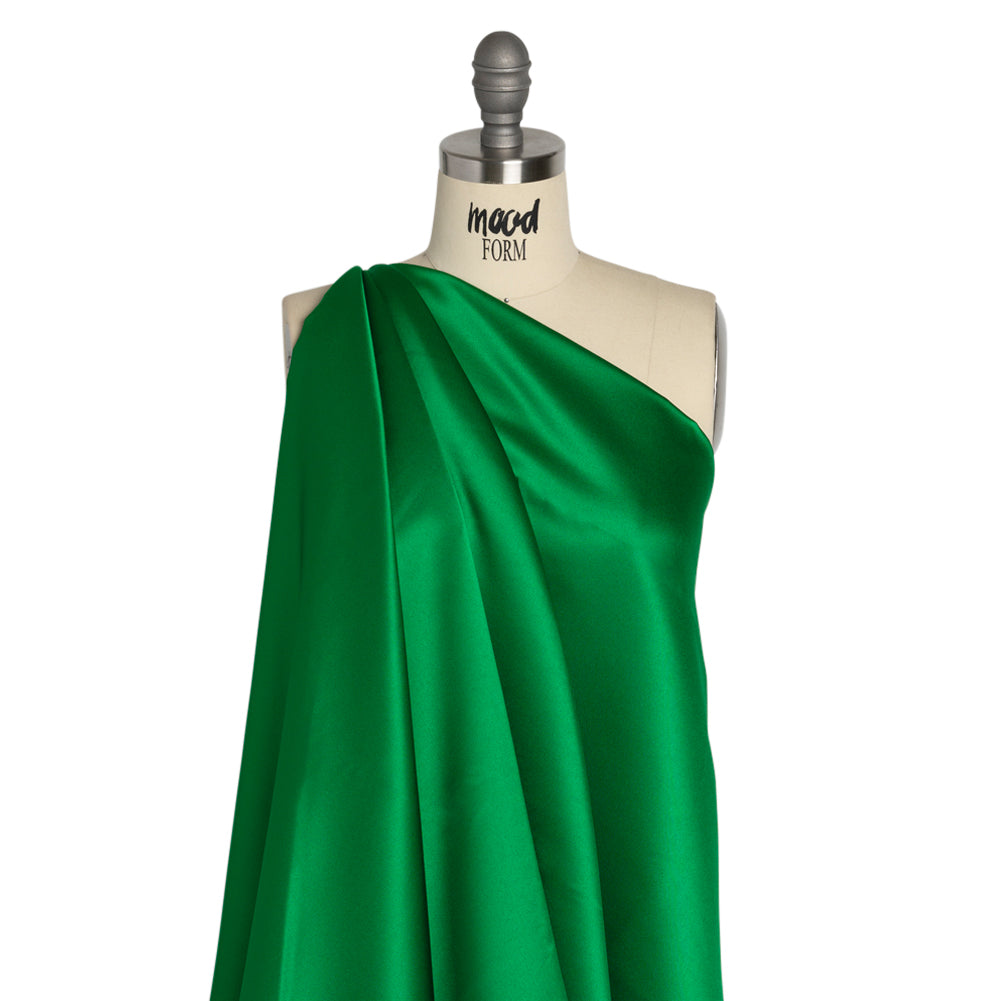 Premium Polyester Satin - Kelly Green - Gavia Collection by Mood - Drape