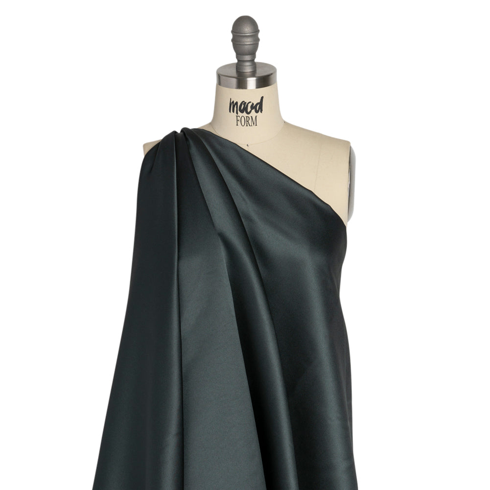 Premium Polyester Satin - Charcoal Gray - Gavia Collection by Mood - Drape