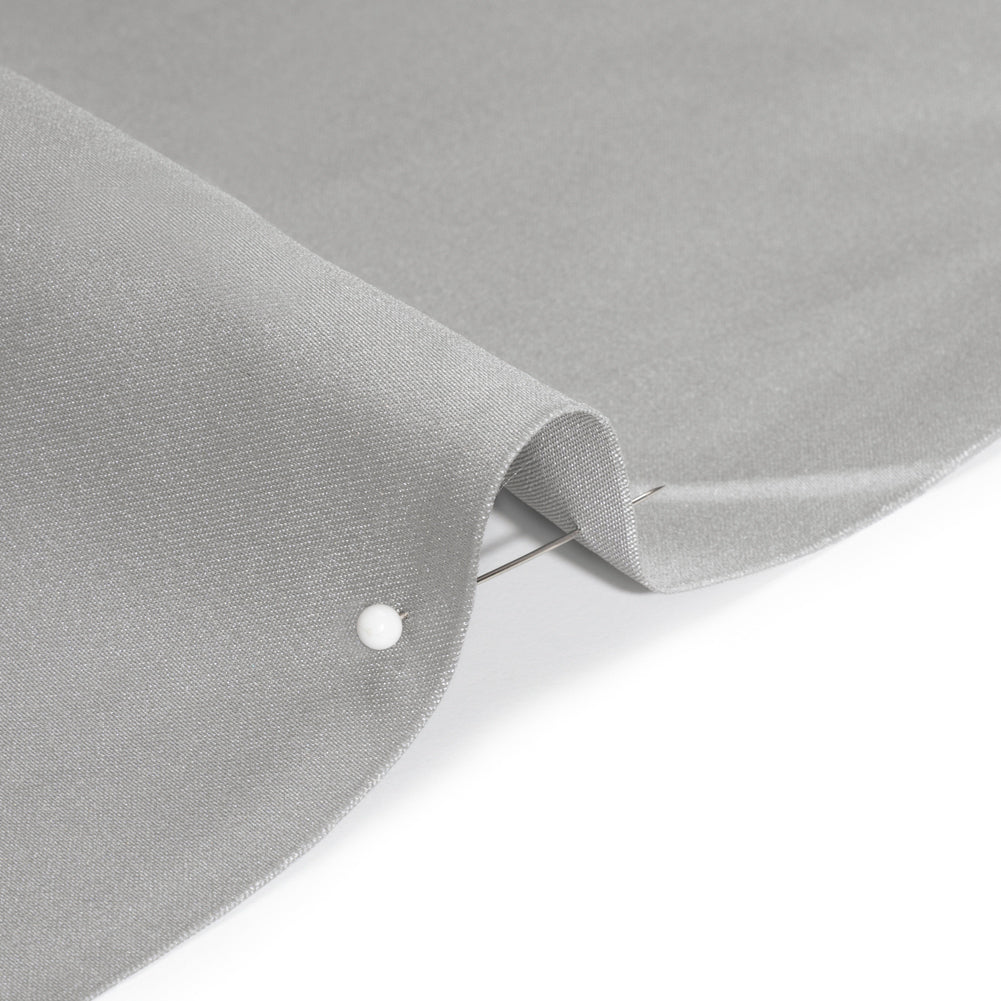 Premium Polyester Satin - Silver - Gavia Collection by Mood - Detail