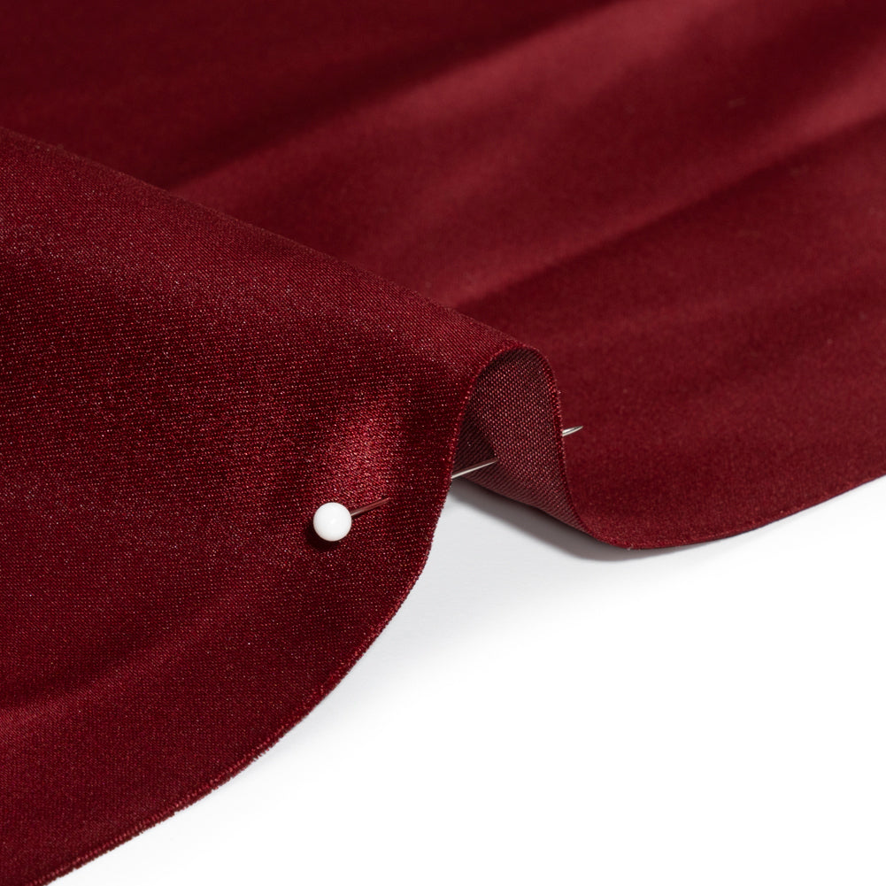 Premium Polyester Satin - Burgundy - Gavia Collection by Mood - Detail