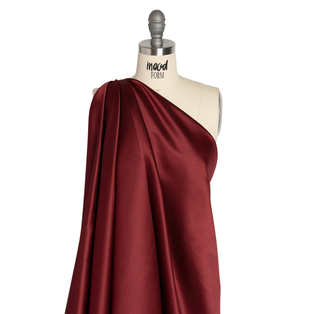 Premium Polyester Satin - Burgundy - Gavia Collection by Mood - Drape