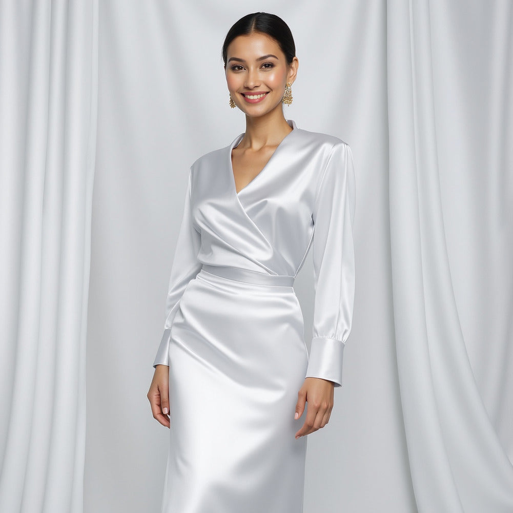 Polyester Satin - White - Anas Collection by Mood - Editorial