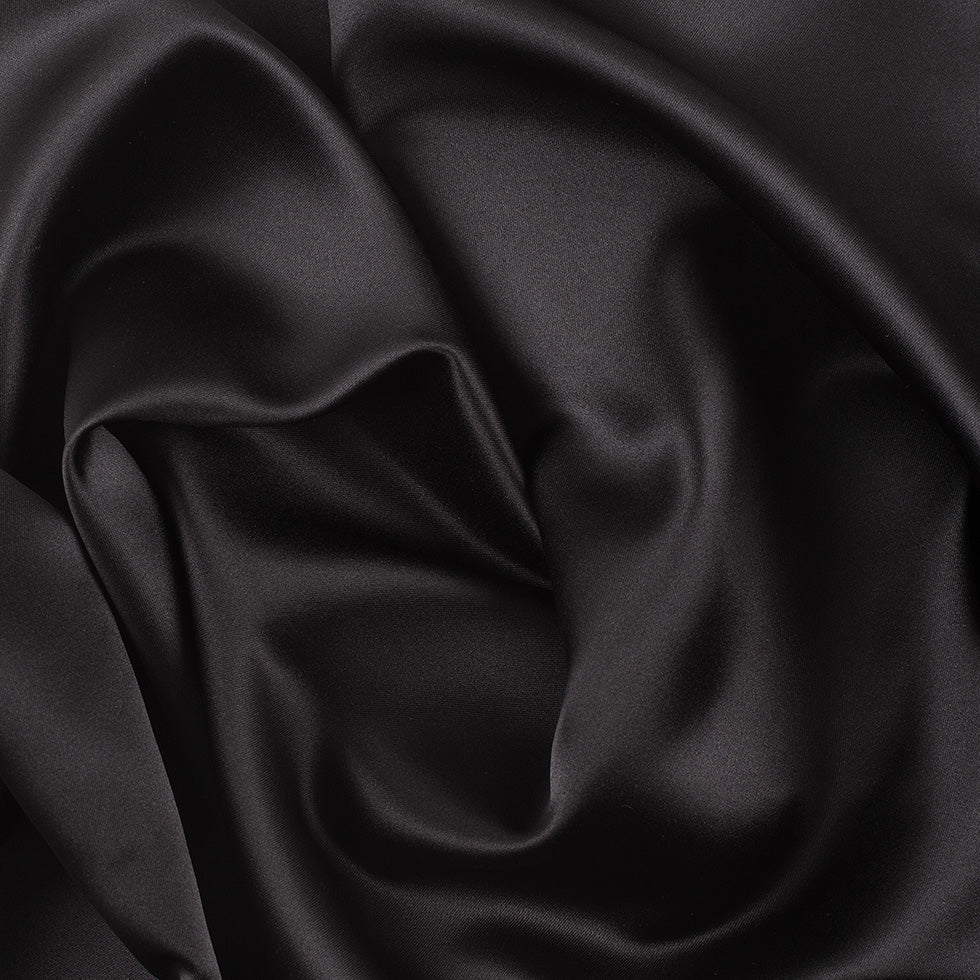 Polyester Satin - Ultra Black - Reverie Collection