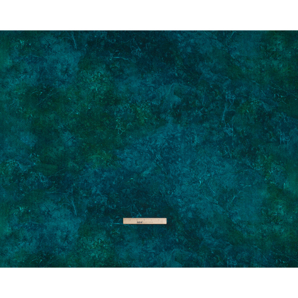 Stonehenge Quilting Cotton by Northcott - Peacock Sienna Marble Abstract - Gradations II Collection - Full