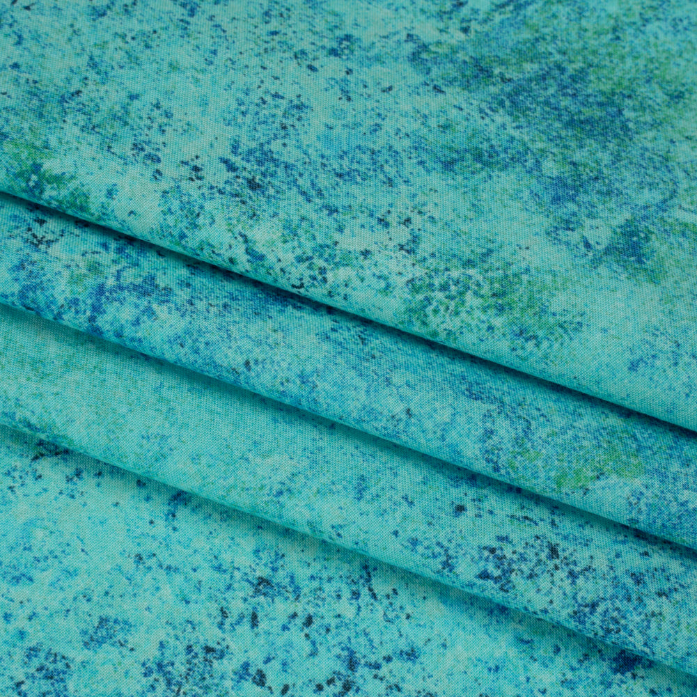 Stonehenge Quilting Cotton by Northcott - Peacock Slate Abstract - Gradations II Collection - Folded