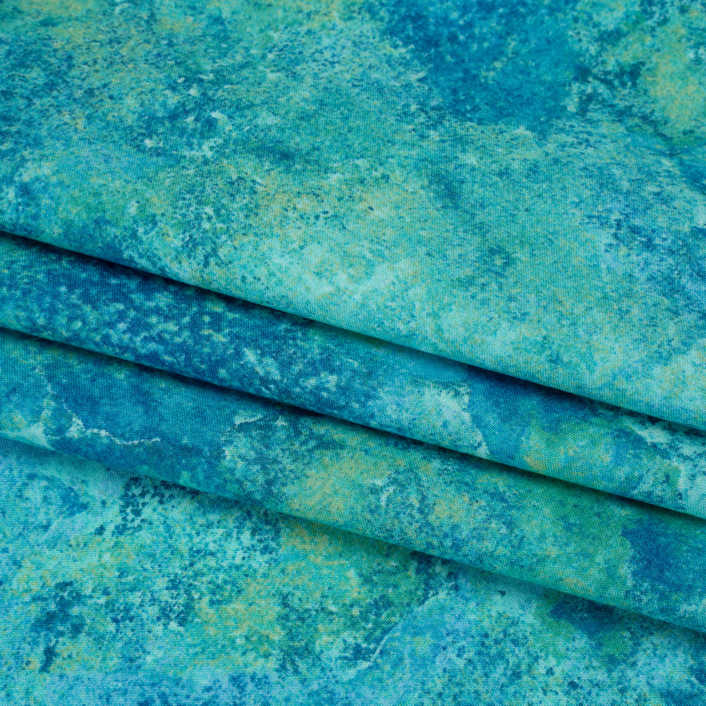 Stonehenge Quilting Cotton by Northcott - Adriatic Sea Abstract Texture - Basics Collection - Folded