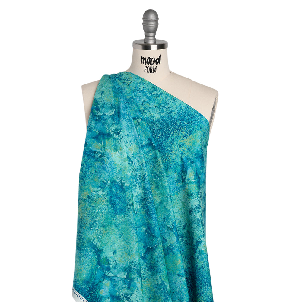 Stonehenge Quilting Cotton by Northcott - Adriatic Sea Abstract Texture - Basics Collection - Drape