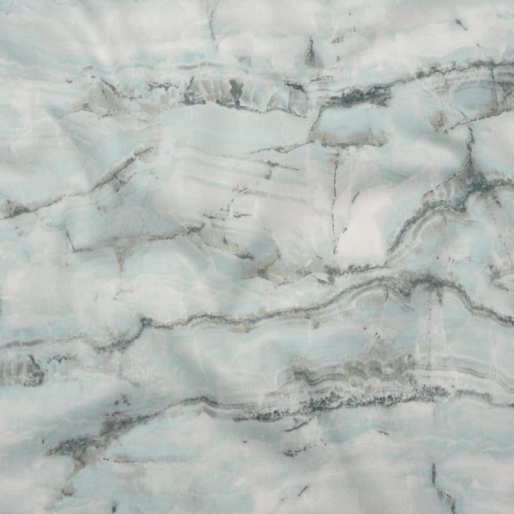 Stonehenge Quilting Cotton by Northcott - Prussian Marble 1 Abstract Cracked Stone - Surfaces Collection