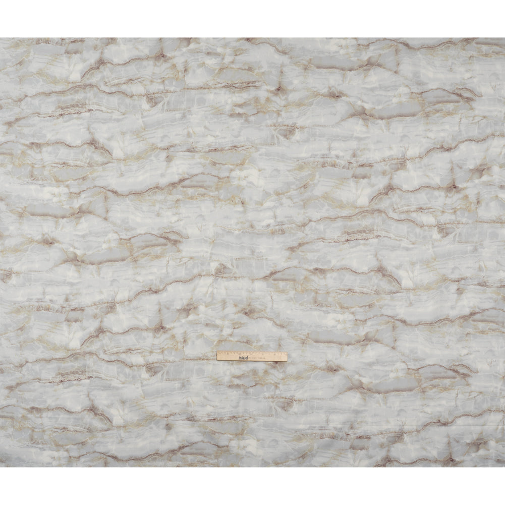 Stonehenge Quilting Cotton by Northcott - Warm Gray Marble 1 Abstract Cracked Stone - Surfaces Collection - Full
