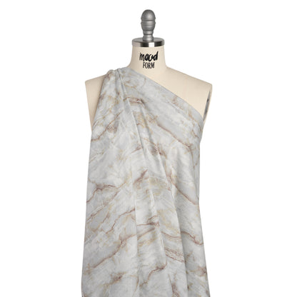 Stonehenge Quilting Cotton by Northcott - Warm Gray Marble 1 Abstract Cracked Stone - Surfaces Collection