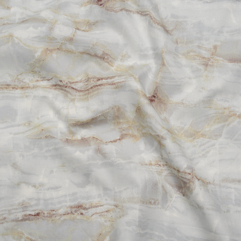 Stonehenge Quilting Cotton by Northcott - Warm Gray Marble 1 Abstract Cracked Stone - Surfaces Collection