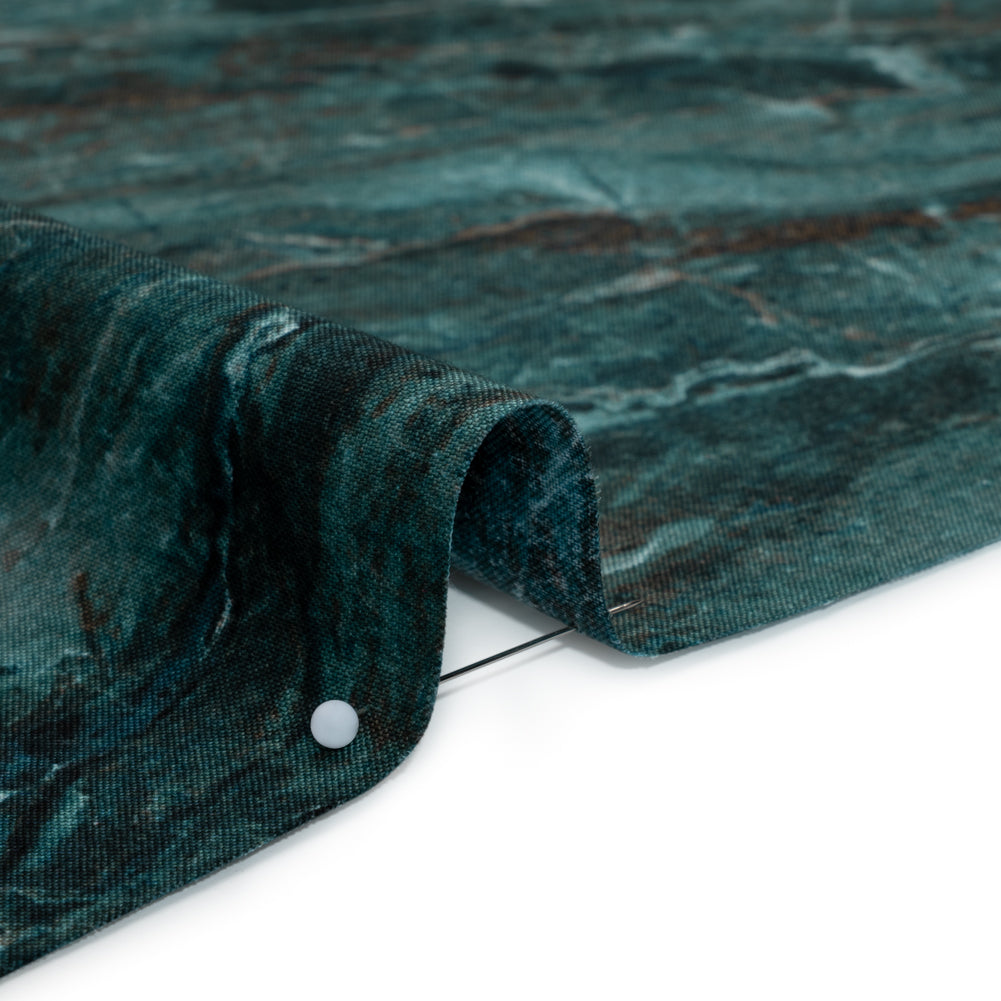 Stonehenge Quilting Cotton by Northcott - Prussian Marble 5 Stone Swirl - Surfaces Collection - Detail