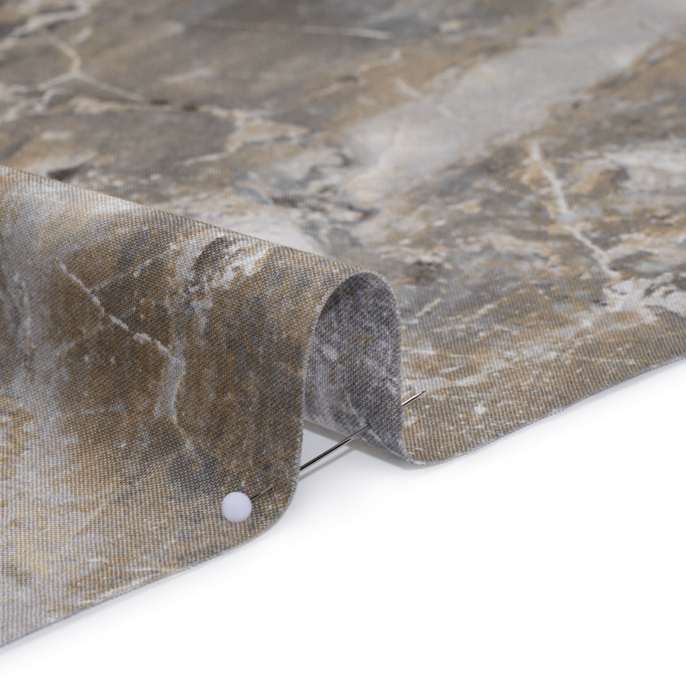 Stonehenge Quilting Cotton by Northcott - Warm Gray Marble 6 Stone Crackle - Surfaces Collection - Detail