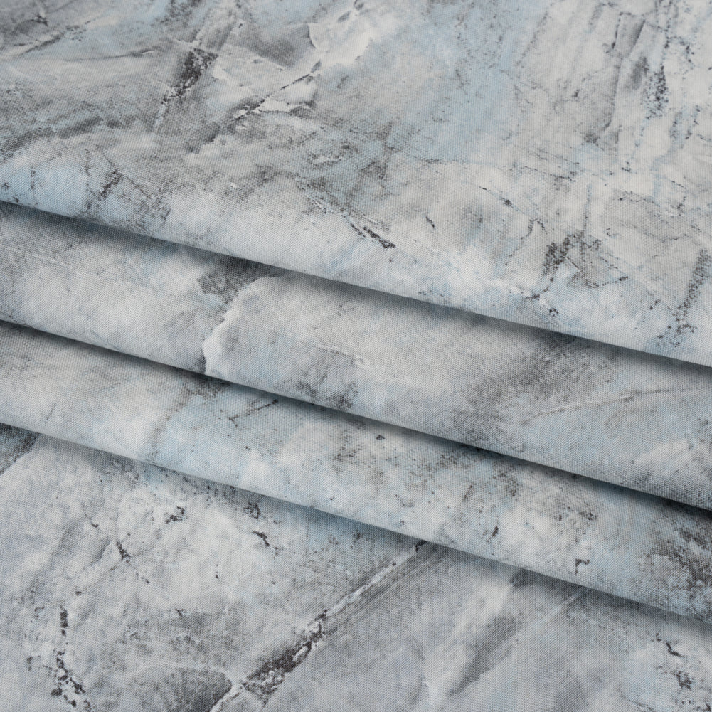 Stonehenge Quilting Cotton by Northcott - Cool Gray Marble 7 Stone Scratch - Surfaces Collection - Folded