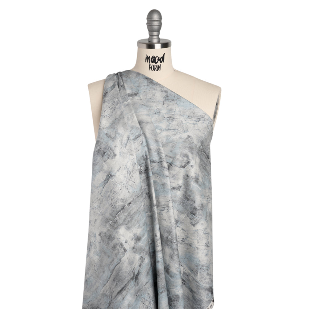 Stonehenge Quilting Cotton by Northcott - Cool Gray Marble 7 Stone Scratch - Surfaces Collection - Drape