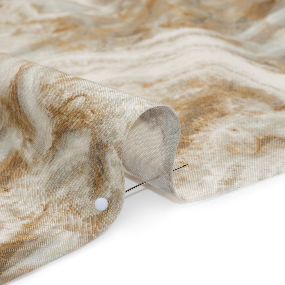 Stonehenge Quilting Cotton by Northcott - Cream Marble 8 Swirling Stone - Surfaces Collection - Detail