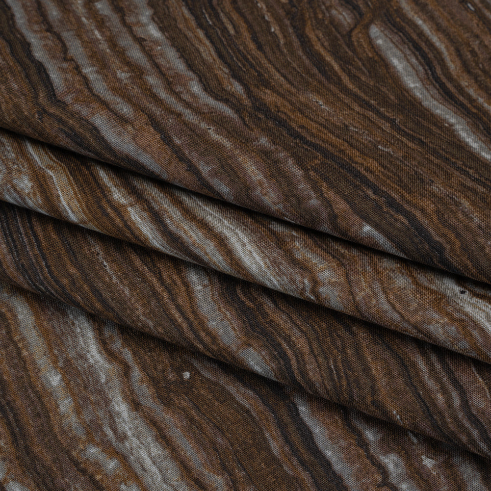 Stonehenge Quilting Cotton by Northcott - Brown Marble 11 Stone Layers - Surfaces Collection - Folded
