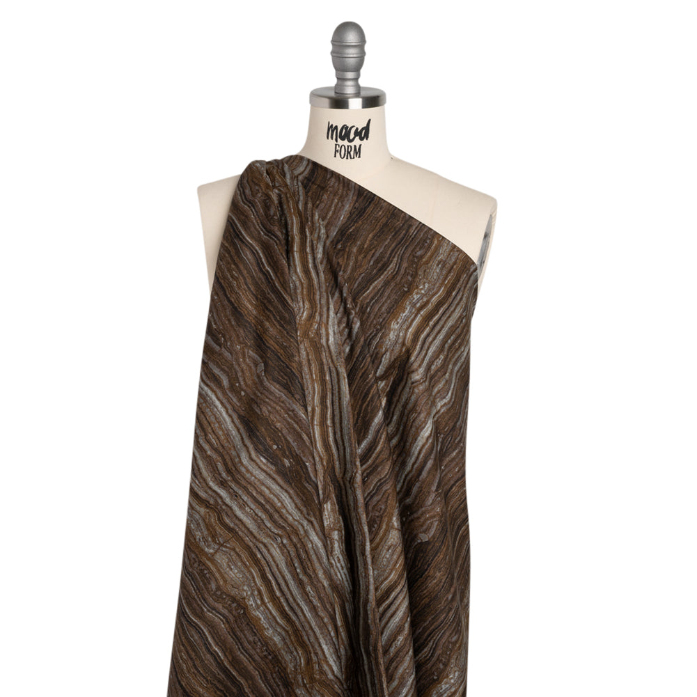 Stonehenge Quilting Cotton by Northcott - Brown Marble 11 Stone Layers - Surfaces Collection - Drape
