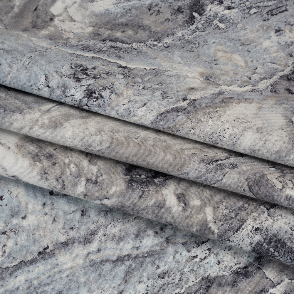 Stonehenge Quilting Cotton by Northcott - Cool Gray Marble 12 Earth Textures - Surfaces Collection - Folded