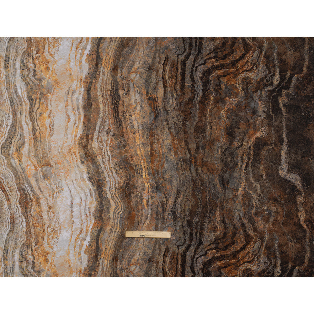 Stonehenge Quilting Cotton by Northcott - Iron Ore Swirling Lines Gradient - Ombre II Collection - Full