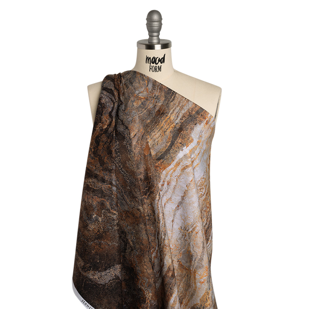 Stonehenge Quilting Cotton by Northcott - Iron Ore Swirling Lines Gradient - Ombre II Collection - Drape