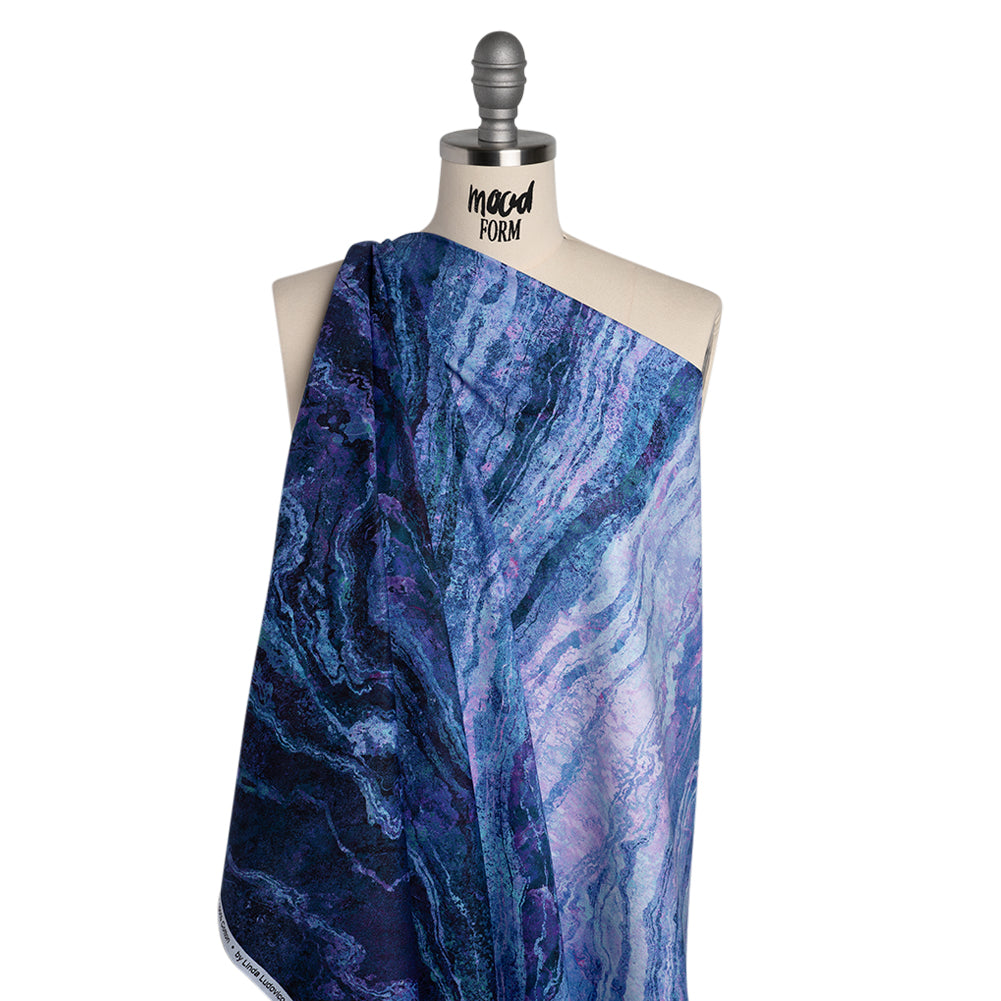 Stonehenge Quilting Cotton by Northcott - Twilight Swirling Lines Gradient - Ombre II Collection - Drape