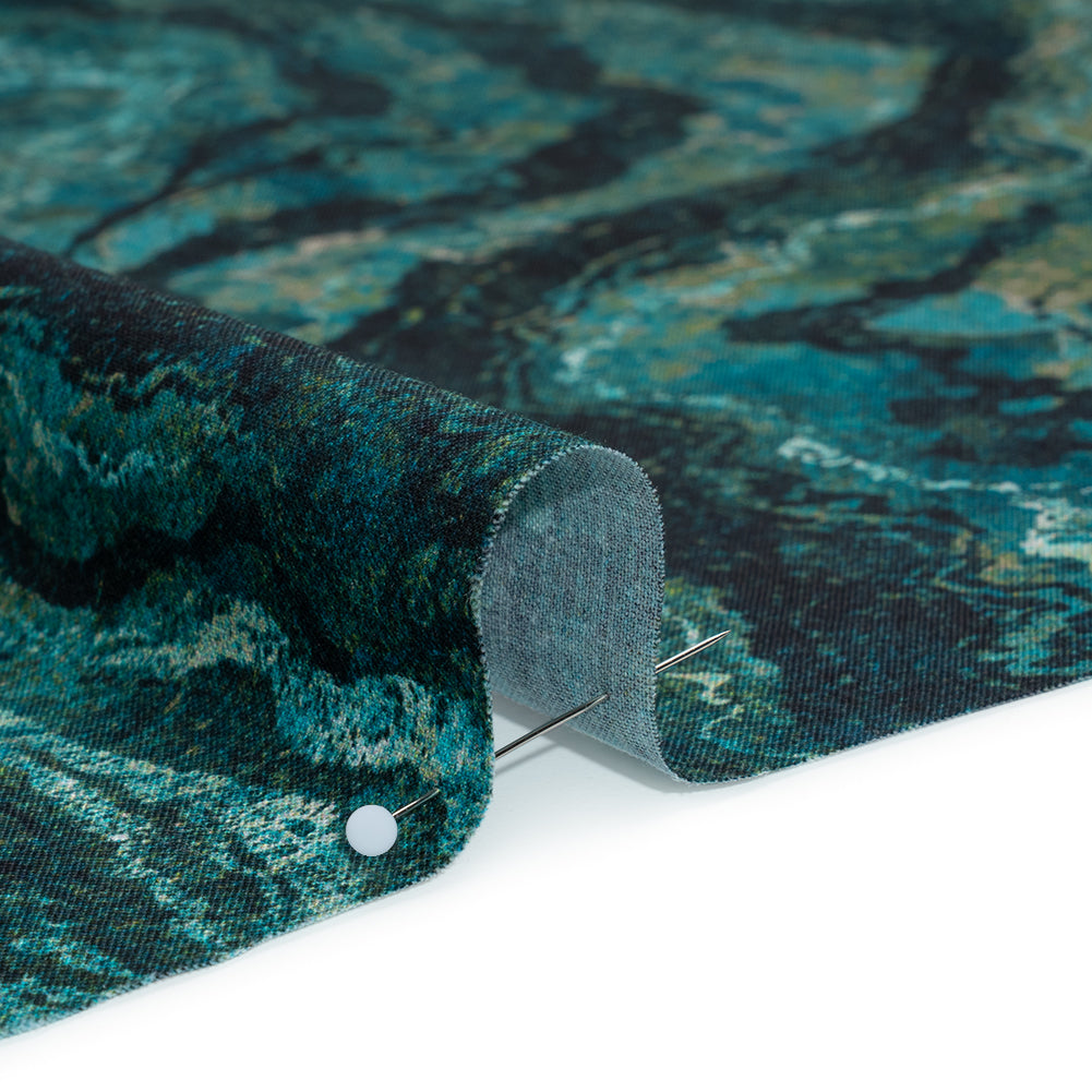 Stonehenge Quilting Cotton by Northcott - Blue Planet Swirling Lines Gradient - Ombre II Collection - Detail