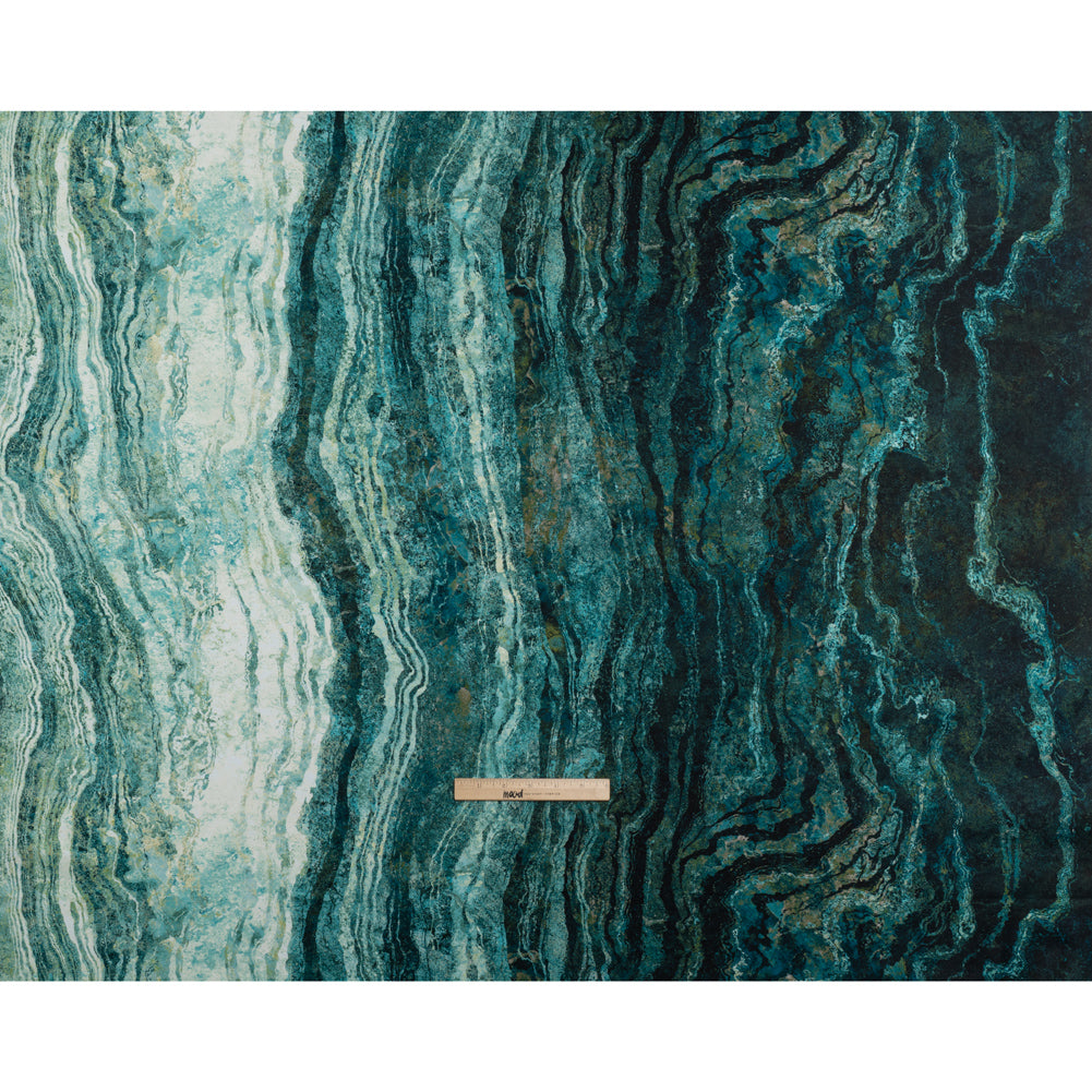 Stonehenge Quilting Cotton by Northcott - Blue Planet Swirling Lines Gradient - Ombre II Collection - Full