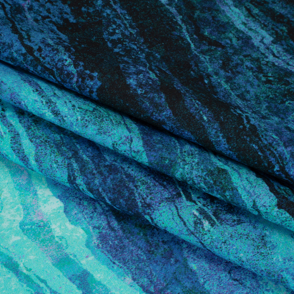 Stonehenge Quilting Cotton by Northcott - Midnight Swirling Lines Gradient - Ombre II Collection - Folded