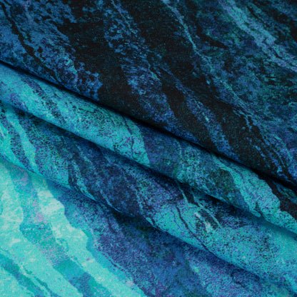 Stonehenge Quilting Cotton by Northcott - Midnight Swirling Lines Gradient - Ombre II Collection