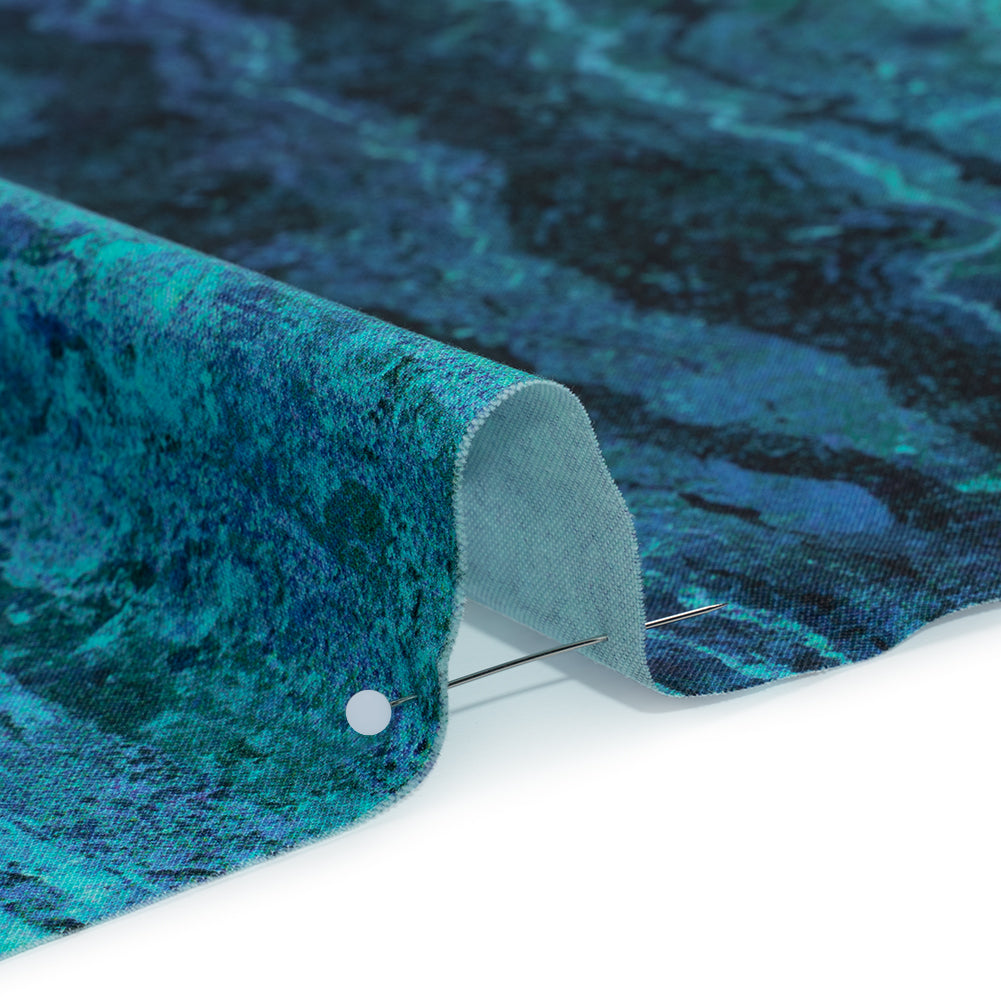 Stonehenge Quilting Cotton by Northcott - Midnight Swirling Lines Gradient - Ombre II Collection - Detail